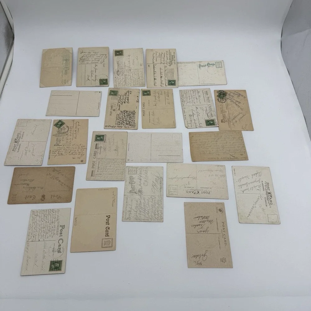 Lot 22 Antique Postcard Lot Embossed Flowers Valentine Easter 1910-1920 Stamp